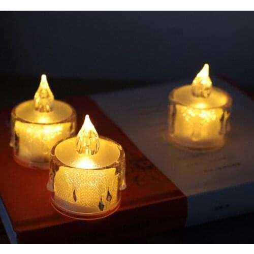 LED Tear Drop Tea Lights Party Decoration Flameless Votive Candle Battery Nightlight Warm White Yellow Flickering 24pcs/lot