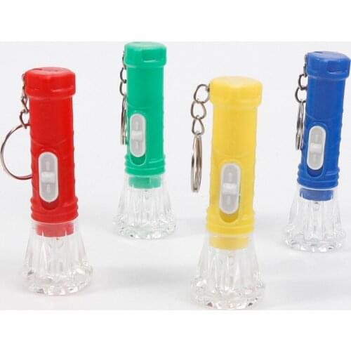 LED flashing Transparent mini flashlight portable key chain childrens kindergarten luminous toys small toys prizes wholesale