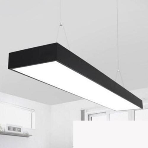 LED office chandeliers strip lights rectangular studio supermarkets shops Internet cafes industrial style chandeliers led light