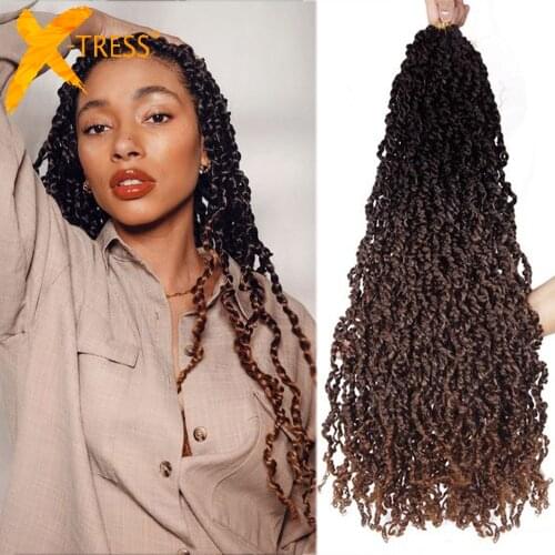X-TRESS Synthetic Passion Twist Crochet Braids Curly Majesty Senegalese Twist Braiding Hair Extension For Black Women New Design