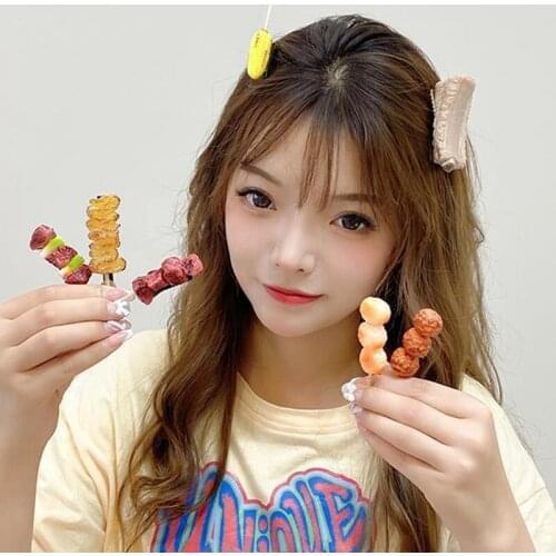 Fun Barbecue Hairpin Simulation Funny Hair Ornament A Piece Of Stewed Ribs Hairpin Side Clip 2021 New Headwear