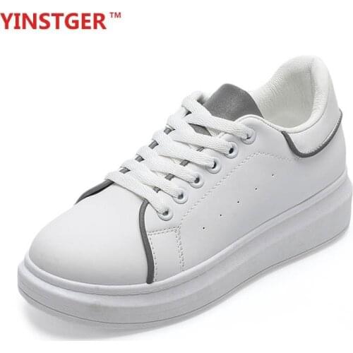 YINSTGER Womens Shoes 2020 Casual Summer and winter Sport Sneakers lady Fashion white style breathable running shoes