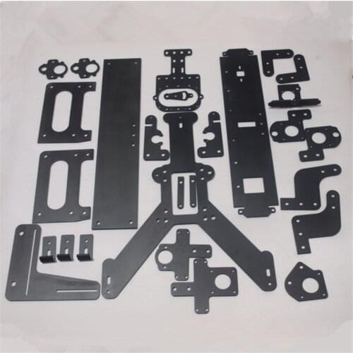 1set*Mendel Max 2.0 aluminum plates set/kit(drilled & bended)oxidized black/red color