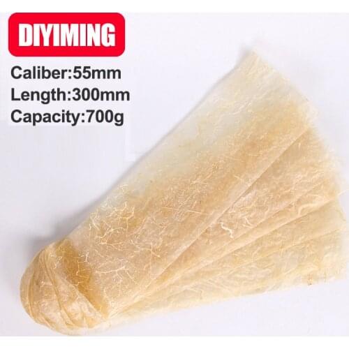 10 Pieces Natural Sausage Casing Width 86mm Diameter 55mm Length 300mm Salami Big Ham Shell Free Shipping Dried Meat Cover Case