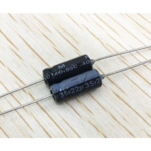 35v 22uf 100% Original new Axial Audio capacitors Electrolytic Capacitor capacitance 6x12mm