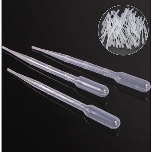 100Pcs 3ml Pipettes Dropper Disposable Plastic Eye Dropper Transfer Pipettes Liquid Dropper Lab Experiment Lab Supplies