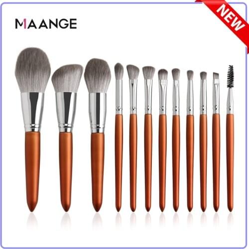 12pcs/set Makeup Brushes Wooden Brush for Cosmetic Foundation Powder Blush Eyeshadow Blending Contour Brush Make Up Beauty Tool