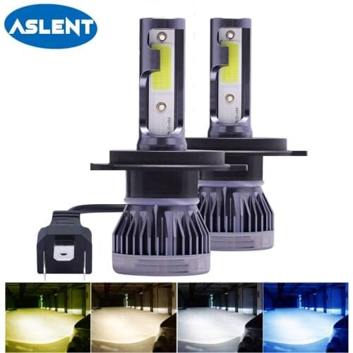 2Pcs mini H7 H4 LED Bulb Car Headlight H11 H1 H8 H3 H9 9005 HB3 9006 HB4 Auto Headlamp LEDs cold white yellow 3000K 8000K