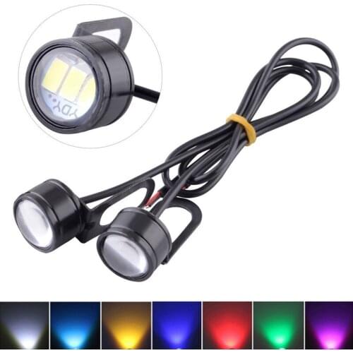 2pcs Eagle Eye Lights for Motorcycle LED Signal Lamp Warning Brake Strobe Flash Light Muticolour Hawkeye Spotlight 12V