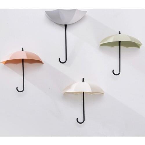 3PCS/Set Cute Umbrella Suction Cup Sucker Wall Hooks Hanger For Kitchen Bathroom Hot Sale Wall Hooks Hanger Organizer
