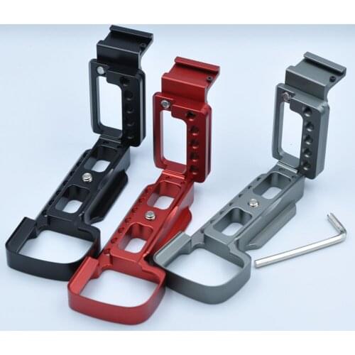 A6400 Quick Release L Plate/Bracket Holder hand Grip with hot shoe for Sony Alpha ILCE-6400L ILCE-6400M Microphone Light