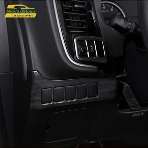 Interior Accessories For Mitsubishi Outlander 2013-2019 Car Styling Fog Light Lamp Switch Button Panel Cover Trim Frame Sticker