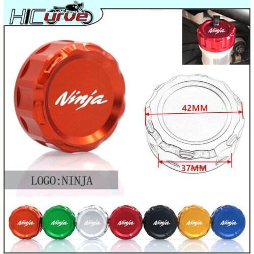 For KAWASAKI NINJA 300 250 H2R 250SL NINJA300 ABS NINJA250 Motorcycle CNC Aluminum Rear Brake Reservoir Cover Caps