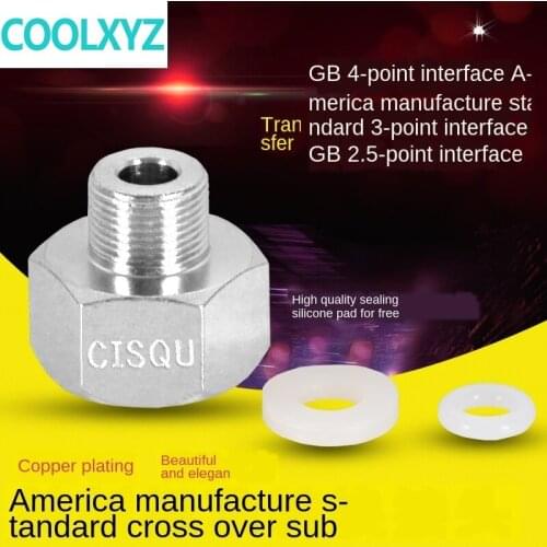 American standard 3/8inch X 1.5 fine thread faucet 1/2inch to 2.5/8IN internal and external wire direct triangle valve adapter