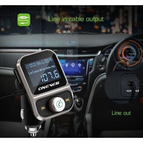 Dual USB Car Kit Bluetooth MP3 Player Charger Hands-free Call Wireless FM Transmitter Modulator DC 12-24V