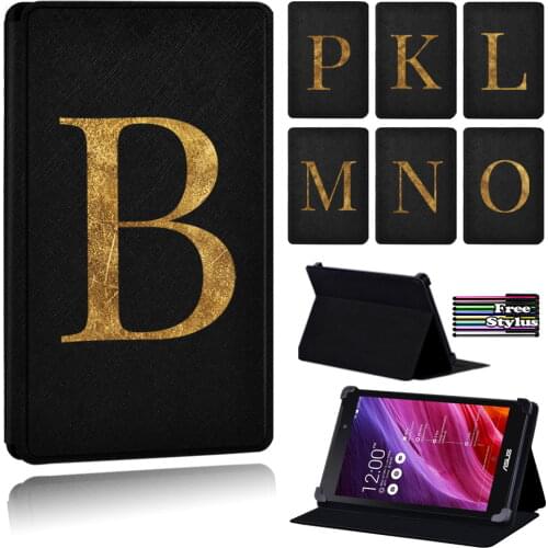 Case for Asus Memo Pad 7/Pad 8 Me181C /Pad 10 ME102A ME103K/Pad HD 7 ME173X ME173 Shockproof Simple Letters Tablet Case + Pen