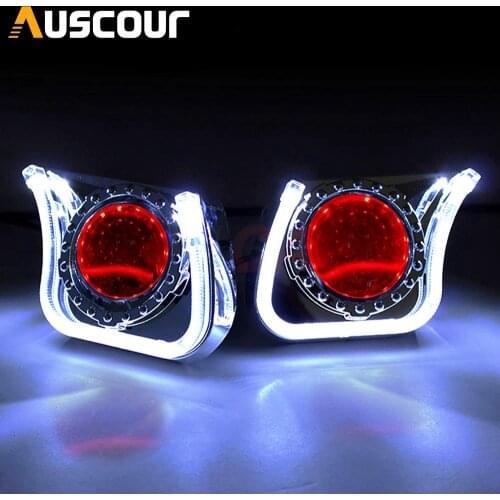 3.0" inch shape led angel eye DRL Shroud Cover decoration Mask For 2.5"/3.0 bi-xenon projector lens car styling decorate
