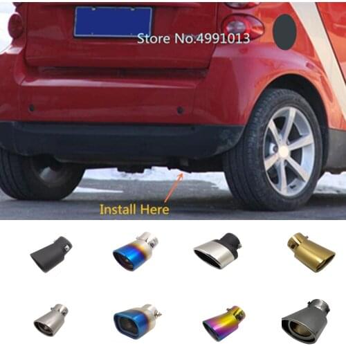 For Benz smart fortwo 2009 2010 2011 Car rear cover muffler exterior back end pipe dedicate exhaust tip tail outlet ornament