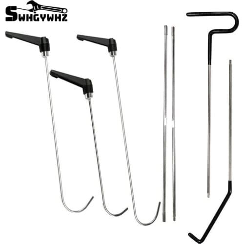 1/4/7pcs Paitless Dent Repair Tools Rod Hooks For Car Dent Removal Hook Tools Push Rod