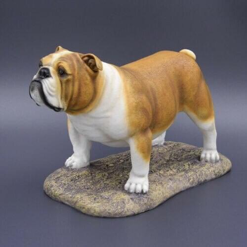 JJM Big British Bulldog Dog Pet Figure Canidae Animal Car Decor Collector Toys Model Educational for Children Adults Kids Gift