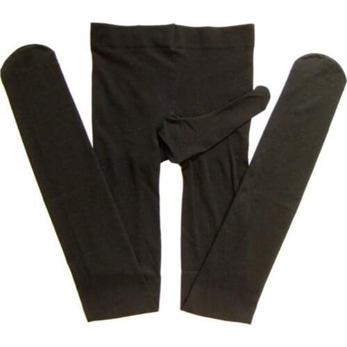 120D Penis Sleeve Tights Elastic Health Women Sexy Pantyhose With Condom Fetish Wear Masturbation Collant Unisex Medias