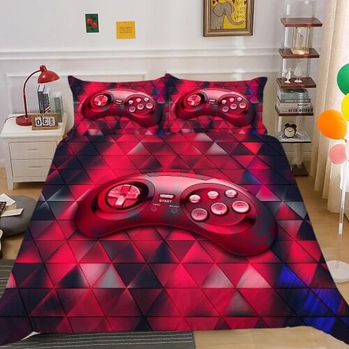 Fashion Bedding Set 2/3pcs 20 Patterns 3D Digital Gamer Printing Duvet Cover Sets 1 Quilt Cover + 1/2 Pillowcases US/EU/AU Size