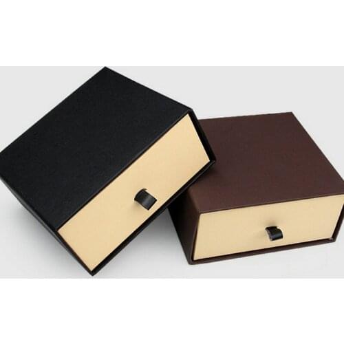 Creative Mens Belt Storage Box Gift Packaging Paper Box Drawer Type Wallet Box Free Shipping WB918
