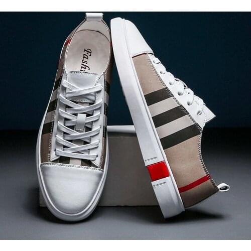 Topvivi vulcanize shoes mens sneakers luxury brand Mens Skateboard Shoes Fashion High Quality Casual Leather shoes men original