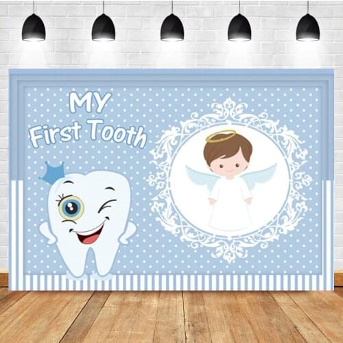 Laeacco My First Tooth A little Angle Spot Circle Customize Photographic Backdrop Photographic Background Photocall Photo Studio