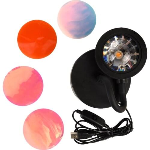 USB Sunset Lamp Sunset Projector Mood Led Light Living Room Bedroom Night Light Room Decor Bar Atmosphere Photography Background