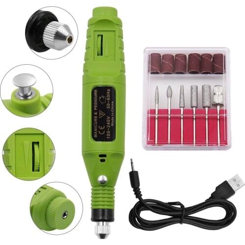 USB Mini Electric Grinding Variable Speed Rotary Tool Kit Drill Bit Engraving Pen for Milling and Polishing Tools