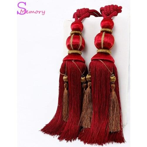 NEW Europe Curtain Tassel Tieback Clips Buckle Hanging Ball Tie Back Straps Holders Accessories Home Decoration