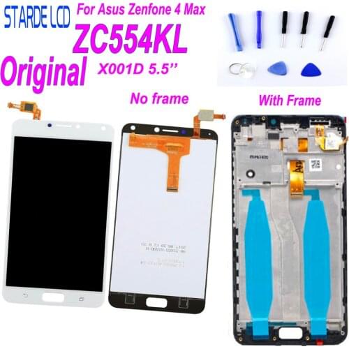 Original LCD 5.5'' Display For Asus Zenfone 4 Max ZC554KL LCD Touch Screen ZC554KL LCD X001D Digitizer Replacement Parts Tools