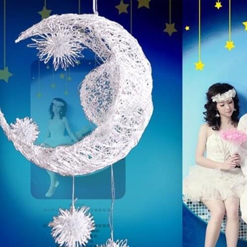 Kids Room Lighting Modern Fashion Moon&Star Pendant Lights Child Bedroom Lamps Aluminum Chander for Living Room Home Decoration