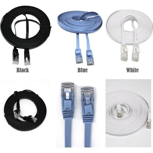 Ethernet Cable Cat6 Lan Cable UTP RJ 45 Network Cable 1m/2m/3m/5m Cable Flat UTP Patch Cord for Laptop Router Network Cable 20j3