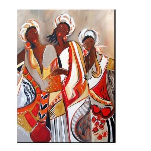 Modern Canvas Wall Art African woman dancing girl canvas oil painting prints poster Prints Painting Poster Drop shipping