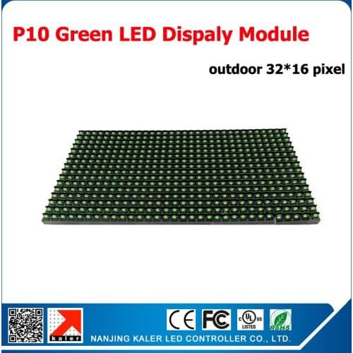 TEEHO p10 outdoor green color led module P10 320*160mm 32*16 pixel 1/4 scan p10 led scrolling text