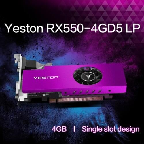 Yeston 4GD5 LP Graphics Card RX-550128-Bit 4GB GDDR5 VR Ready Gaming Video Card GPU with 5cm Cooling Fan
