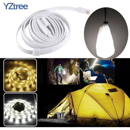 YZtree Portable Waterproof LED Strip 1.5m DC5V USB Flexible SMD 2835 LED Rope Light for Outdoor Camping Hiking Tent Lantern Lamp