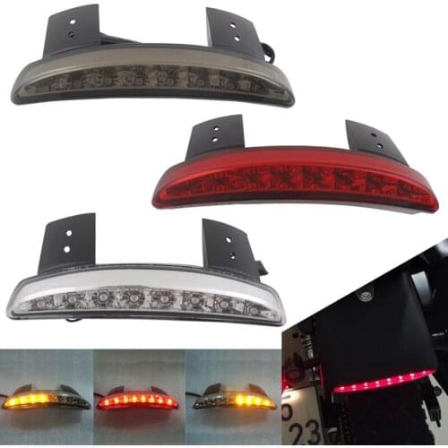 Motorcycle Rear Fender Tailing Edge LED Brake Tail light Turn Signal For Harley Sportster XL 883 1200 48 72 Cafe Racer 2006-2014