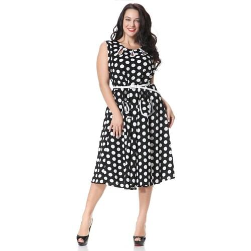 Dubai Muslim Loose Womens Retro European and American Polka Dot Slim Fit Skirt Tutu Long Sleeve Robe dress