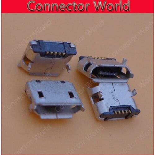 10-200pcs/lot 5 pin mobile phone Micro mini USB jack socket connector charger Charging port female dock plug power repair Tail