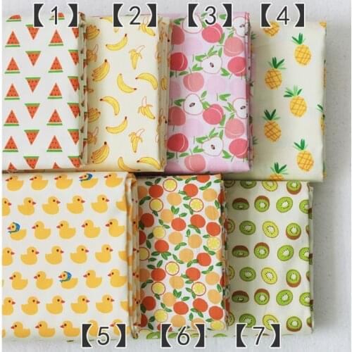 160cm*50cm fruit cartoon cotton fabric for sewing clothes bedding curtain quilting patchwork fabric for crafts sewing material