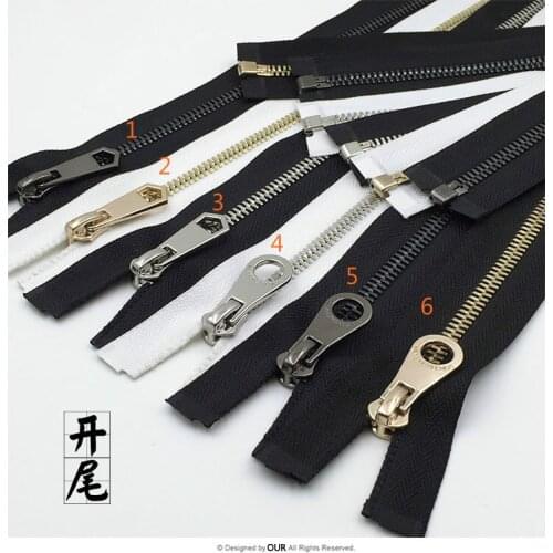 5# High Quality Copper Metal Zipper 70/80/100cm 2pcs Double Polished Not Fade DIY Sewing Luxury Jacket Clothes Bags Accessories