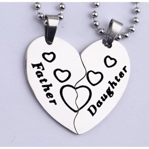 2020 new necklaces, diverse and fashionable stainless steel customizable necklaces, family gifts for dad and daughter