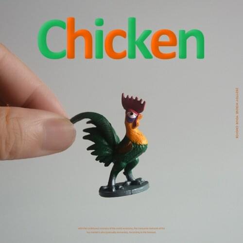 24PCS/lot 4cm Disney ocean adventure chicken Hanhan doll ornament DIY decoration