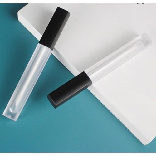 5ML Square Matte Frosted Plastic Lip Gloss Tube Empty Cosmetic Makeup Lip Oil Container LX2637