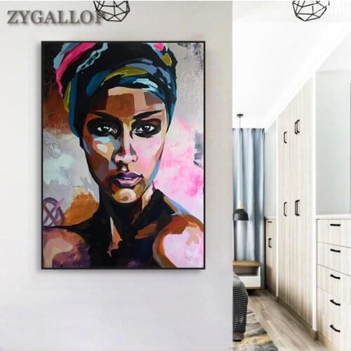 African Woman Abstract Canvas Painting Nude Art Print Posters and Prints Modern Wall Art Oil Painting for Living Room Decoration