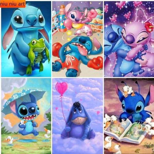 5D DIY Full Square Drill Diamond Painting Cartoon Anime Animals Round Diamond Embroidery Cross Stitch Mosaic Home Decoration