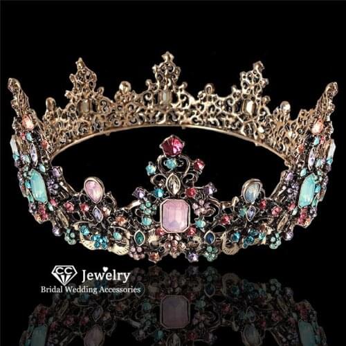 CC Tiara Crown Women Hairband Hair Ornaments Wedding Accessories Fashion Jewelry Pageant Queen Headdress Crystal Vintage YQ09